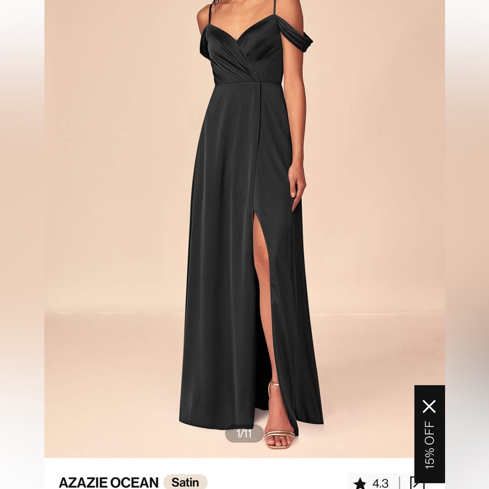 Azazie Ocean Satin Dress